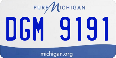 MI license plate DGM9191