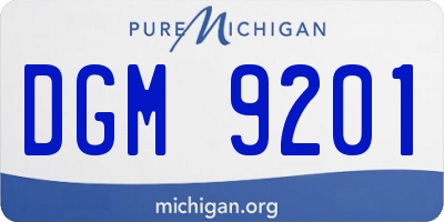 MI license plate DGM9201