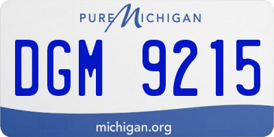MI license plate DGM9215