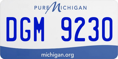 MI license plate DGM9230
