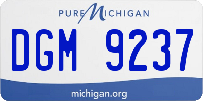 MI license plate DGM9237
