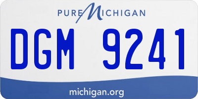 MI license plate DGM9241