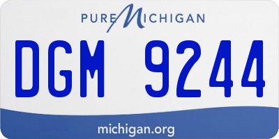 MI license plate DGM9244