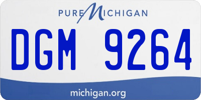 MI license plate DGM9264