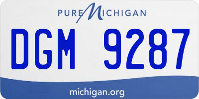 MI license plate DGM9287