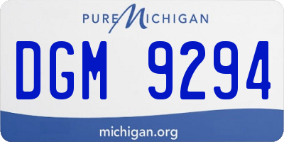 MI license plate DGM9294