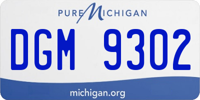 MI license plate DGM9302