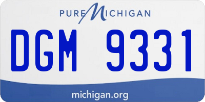 MI license plate DGM9331