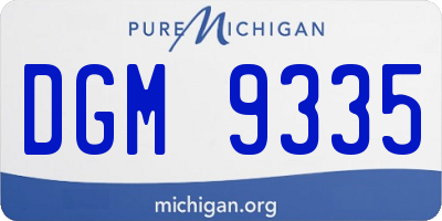 MI license plate DGM9335