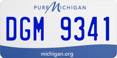 MI license plate DGM9341