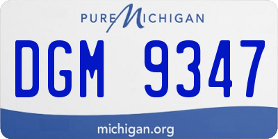 MI license plate DGM9347