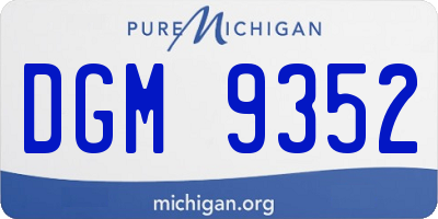 MI license plate DGM9352