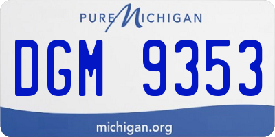 MI license plate DGM9353