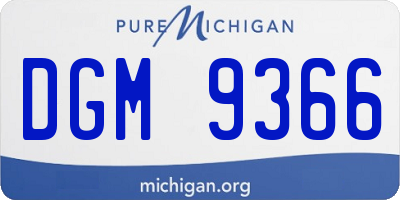 MI license plate DGM9366