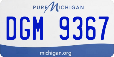 MI license plate DGM9367