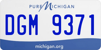 MI license plate DGM9371