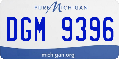 MI license plate DGM9396