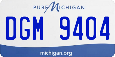 MI license plate DGM9404