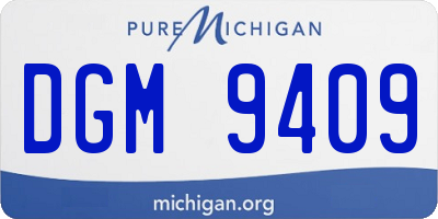 MI license plate DGM9409