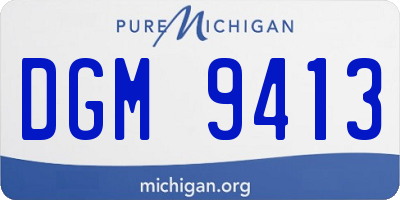 MI license plate DGM9413