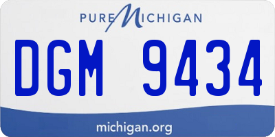 MI license plate DGM9434