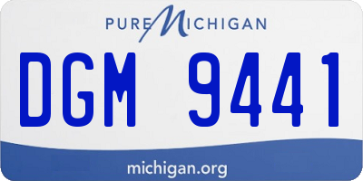 MI license plate DGM9441