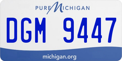 MI license plate DGM9447