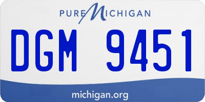 MI license plate DGM9451