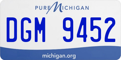 MI license plate DGM9452