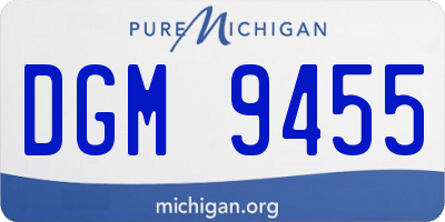 MI license plate DGM9455