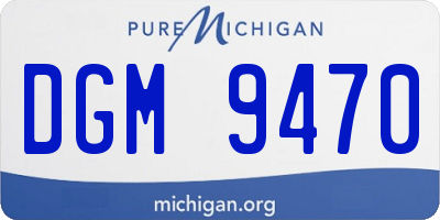 MI license plate DGM9470