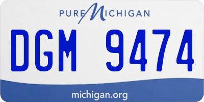 MI license plate DGM9474