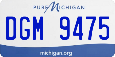MI license plate DGM9475