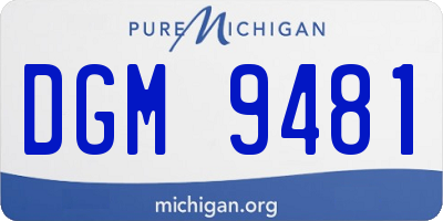 MI license plate DGM9481