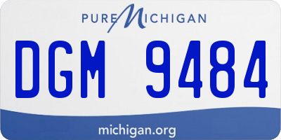 MI license plate DGM9484