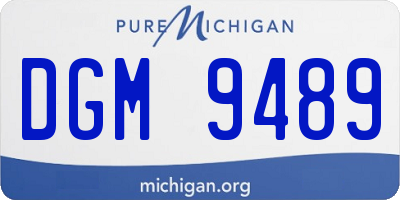 MI license plate DGM9489