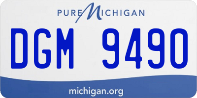 MI license plate DGM9490