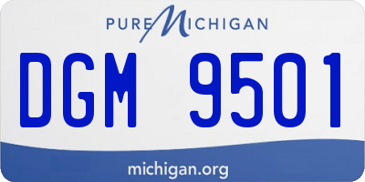 MI license plate DGM9501