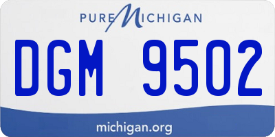 MI license plate DGM9502