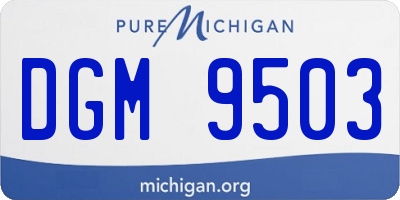 MI license plate DGM9503