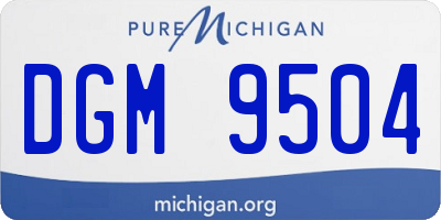 MI license plate DGM9504