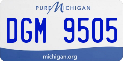MI license plate DGM9505