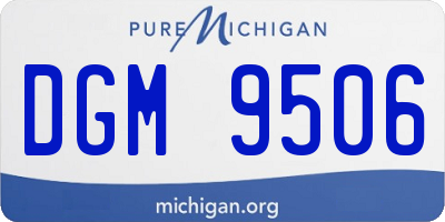 MI license plate DGM9506