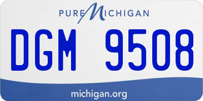 MI license plate DGM9508