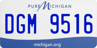 MI license plate DGM9516