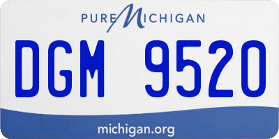 MI license plate DGM9520
