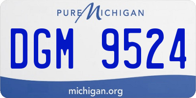 MI license plate DGM9524