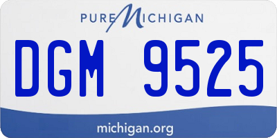 MI license plate DGM9525