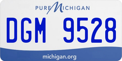MI license plate DGM9528