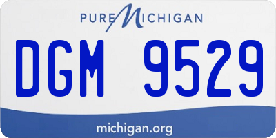 MI license plate DGM9529